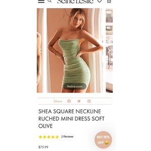 Selfie Leslie Green Mini Dress